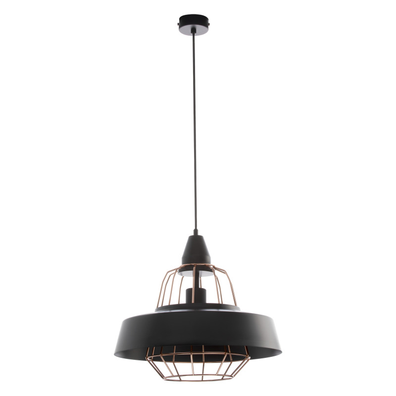 ROCCO 1P, hängande lampa, E27 max. 60W, svart, koppar