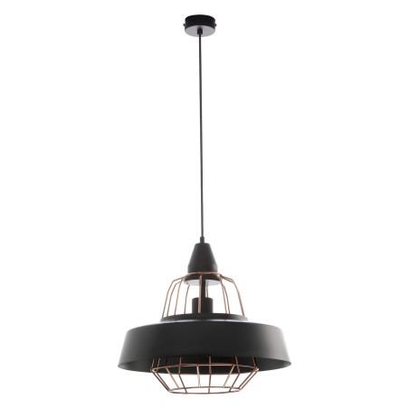 ROCCO 1P, hängande lampa, E27 max. 60W, svart, koppar | HandlaSmidigt.se