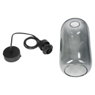 LAZIO 1P, hängande lampa, E27 max. 15W, svart