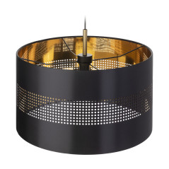 ALESSIO 1P, hängande lampa, E27 max. 60W, svart-guld | HandlaSmidigt.se