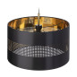 ALESSIO 1P, hängande lampa, E27 max. 60W, svart-guld