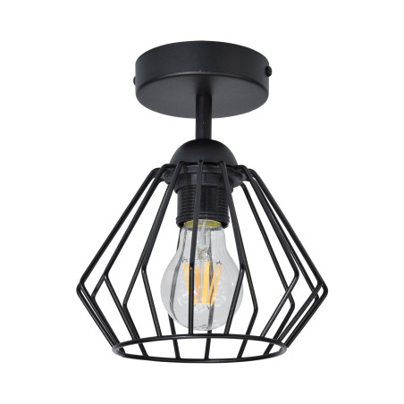 WAYA vägg- och takarmatur, max effekt 1x60W, E27, svart, kort | HandlaSmidigt.se