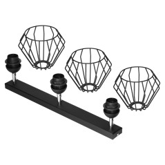 WAYA vägg- och takarmatur, max effekt 3x60W, E27, svart, list. | HandlaSmidigt.se