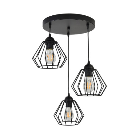 WAYA hängande lampa, max effekt 3x60W, E27, svart | HandlaSmidigt.se