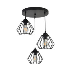 WAYA hängande lampa, max effekt 3x60W, E27, svart