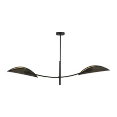 PETALO hängande lampa, max effekt 2x40W, E14, svart-guld | HandlaSmidigt.se