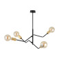 GIRO hängande lampa, max effekt 4x60W E27, svart-guld