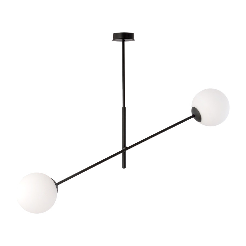 LAMPA pendel, max effekt 2x40W, E14, svart-vit