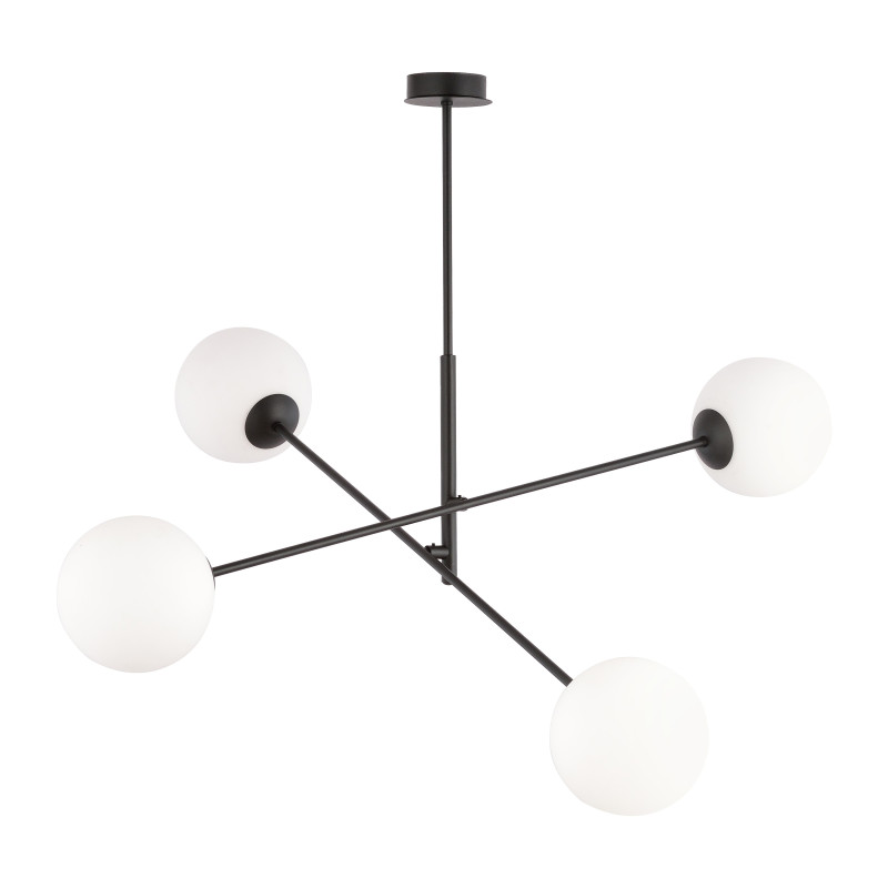 LAMPA pendel, max 4x40W, E14, svart-vit