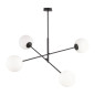 LAMPA pendel, max 4x40W, E14, svart-vit