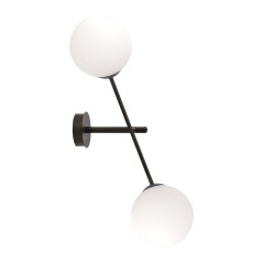 LAMPA vägglampa, max effekt 2x40W, E14, svart-vit | HandlaSmidigt.se