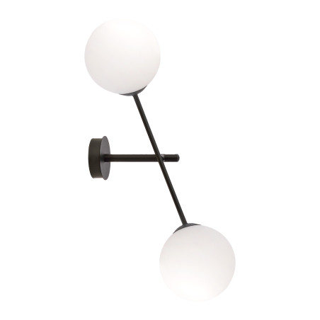 LAMPA vägglampa, max effekt 2x40W, E14, svart-vit | HandlaSmidigt.se