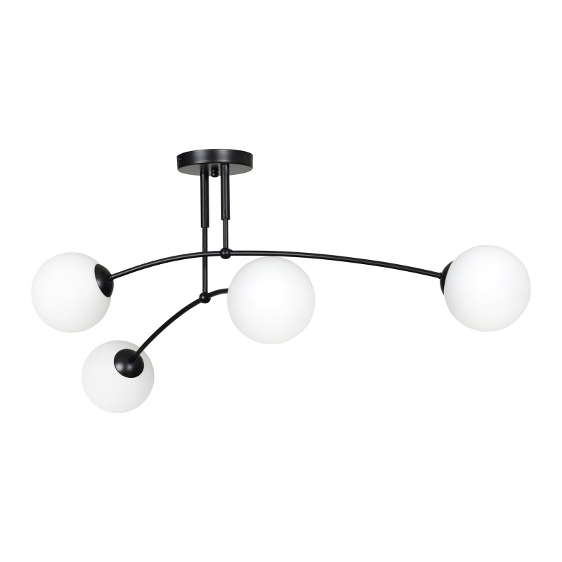 MONZA hängande lampa, max effekt 4x40W, E14, svart-vit