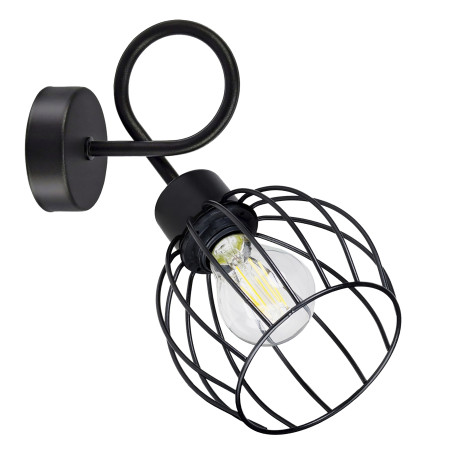 MARBELLA vägglampa, max effekt 1x60W, E27, svart | HandlaSmidigt.se