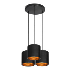 NEVA hängande lampa, max effekt 3x60W, E27, svart, rund bas | HandlaSmidigt.se