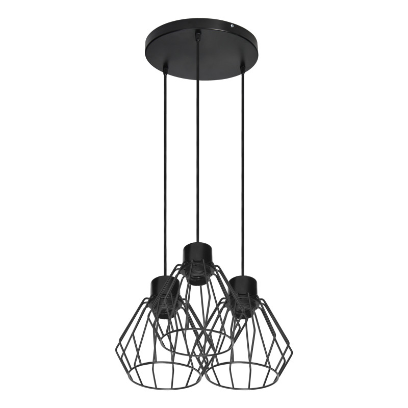 PINO hängande lampa, max effekt 3x60W, E27, svart, rund bas