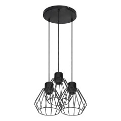 PINO hängande lampa, max effekt 3x60W, E27, svart, rund bas
