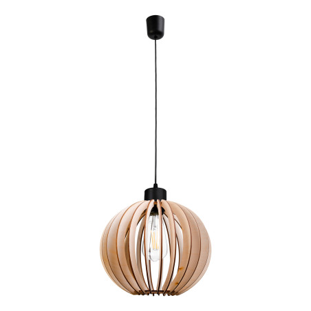 PALLA 270 hängande lampa, max effekt 1x60W, E27, svart, rund skärm, trä