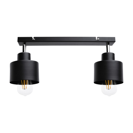 LISA vägg- och takarmatur, max effekt 2x60W, E27, svart, list. | HandlaSmidigt.se