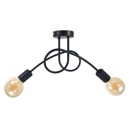 MALAGA hängande lampa, max effekt 2x60W, E27, svart | HandlaSmidigt.se