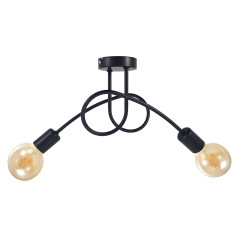 MALAGA hängande lampa, max effekt 2x60W, E27, svart