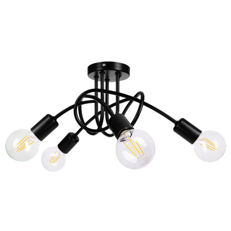 MALAGA hängande lampa, max effekt 4x60W, E27, svart | HandlaSmidigt.se