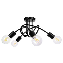 MALAGA hängande lampa, max effekt 4x60W, E27, svart