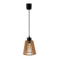 DELOS 1P E27, hängande lampa, max. 60W, svart, trä
