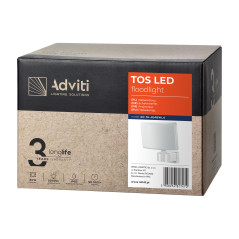 TOS LED 30W trädgårdsstrålkastare LED, 2200lm, IP65, 4000K, PC, vit | HandlaSmidigt.se