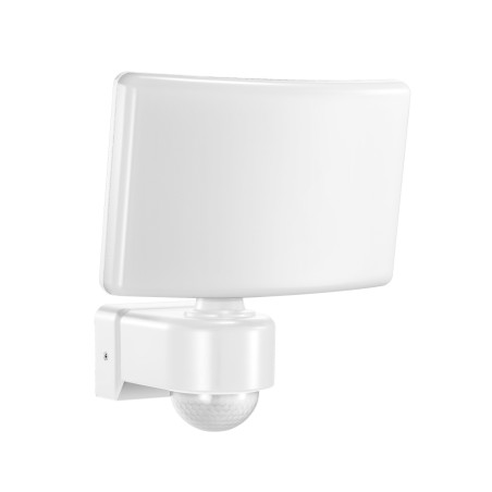 TOS LED 30W trädgårdsstrålkastare med PIR, 2200lm, IP65, 4000K, PC, vit