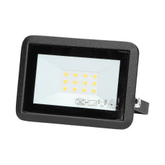 BULLED 10W strålkastare 800lm, IP65, 4000K, aluminium + glas | HandlaSmidigt.se
