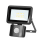 FARO S LED-strålkastare med PIR 10W, 800lm, IP44, 4000K, aluminium + glas