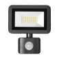 FARO S LED-strålkastare med PIR 20W, 1600lm, IP44, 4000K, aluminium + glas