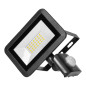FARO S LED-strålkastare med PIR 20W, 1600lm, IP44, 4000K, aluminium + glas