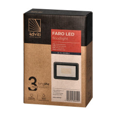 LED-strålkastare 30W, 2400lm, IP65, 4000K, aluminium + glas | HandlaSmidigt.se