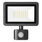 FARO S LED-strålkastare med PIR 30W, 2400lm, IP44, 4000K, aluminium + glas