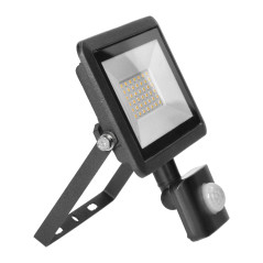 FARO S LED-strålkastare med PIR 30W, 2400lm, IP44, 4000K, aluminium + glas | HandlaSmidigt.se