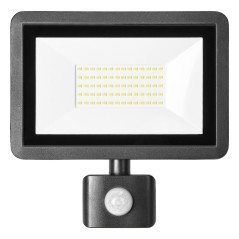 FARO S LED-strålkastare med PIR 50W, 4000lm, IP44, 4000K, aluminium + glas | HandlaSmidigt.se