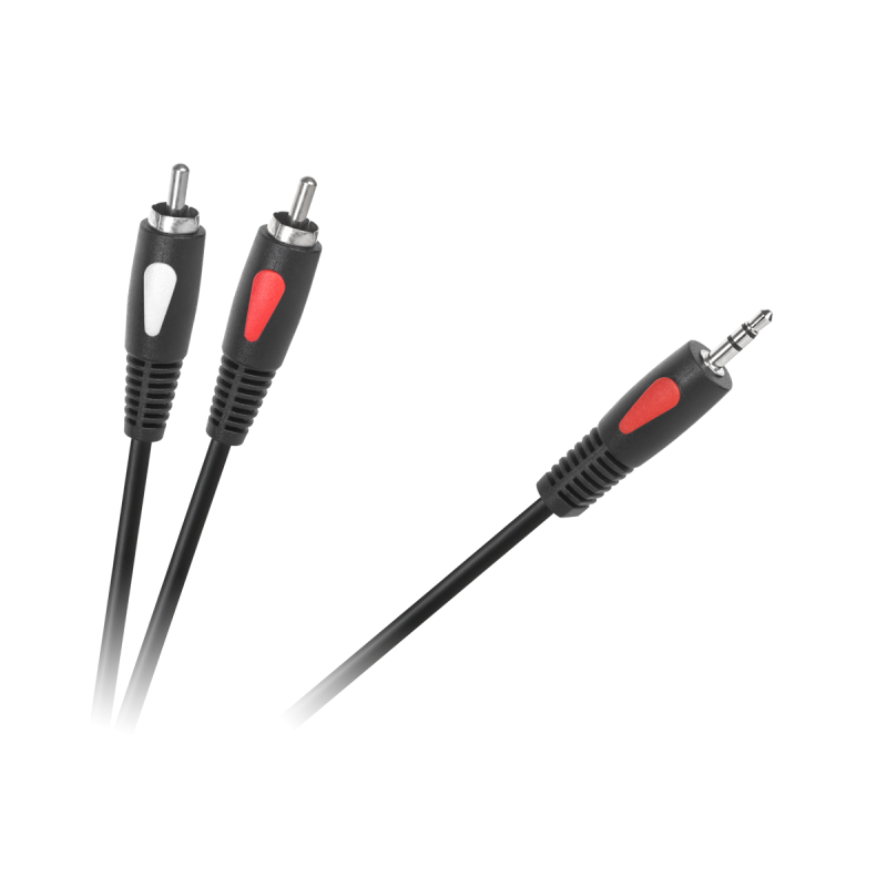 Kabel med 3,5 mm jackkontakt till 2RCA 5,0m Cabletech Eco-Line