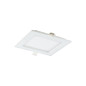 AKMAN LED 12W, infälld downlight-armatur, kvadratisk, 800lm, 3000K, vit, inbyggd LED-drivare