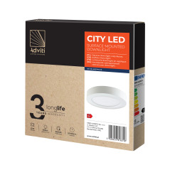 STAD LED 12W, infälld downlight-armatur, rund, 800lm, 3000K, vit, inbyggd LED-drivare. | HandlaSmidigt.se