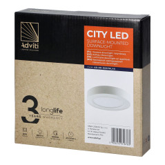 STAD LED 12W, infälld downlight-armatur, rund, 860lm, 4000K, vit, inbyggd LED-drivare | HandlaSmidigt.se
