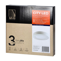 STAD LED 18W, infälld downlight-armatur, rund, 1600lm, 4000K, vit, inbyggd LED-drivare | HandlaSmidigt.se