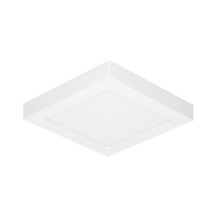 LED-lampa 18W, infälld downlight-armatur, fyrkantig, 1500 lm, 3000K, vit, inbyggd LED-drivare.