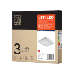 LED-lampa 18W, infälld downlight-armatur, fyrkantig, 1500 lm, 3000K, vit, inbyggd LED-drivare. | HandlaSmidigt.se
