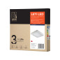LED-lampa 18W, infälld downlight-armatur, fyrkantig, 1500 lm, 3000K, vit, inbyggd LED-drivare.