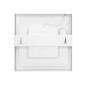 LED-lampa 18W, infälld downlight-armatur, fyrkantig, 1500 lm, 3000K, vit, inbyggd LED-drivare.
