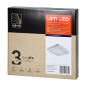 LÅT LED 18W, infälld downlight-armatur, fyrkantig, 1600lm, 4000K, vit, inbyggd LED-drivare.