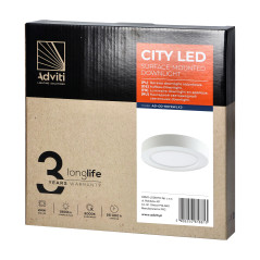STAD LED 24W, infälld downlight-armatur, rund, 1900lm, 3000K, vit, inbyggd LED-drivare | HandlaSmidigt.se