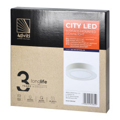 STAD LED 24W, infälld downlight-armatur, rund, 2000lm, 4000K, vit, inbyggd LED-drivare | HandlaSmidigt.se